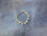 16G Silver Plain Multi Hearts Septum Clicker Ring. Septum Piercing. Septum Ring. Nose Ring. Nose Piercing.